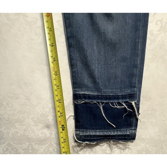 HUDSON Womens Jeans Size 28 Indigo ZOEEY HIGHRISE STRAIGHT CROP Denim Frayed Hem - Picture 9 of 16
